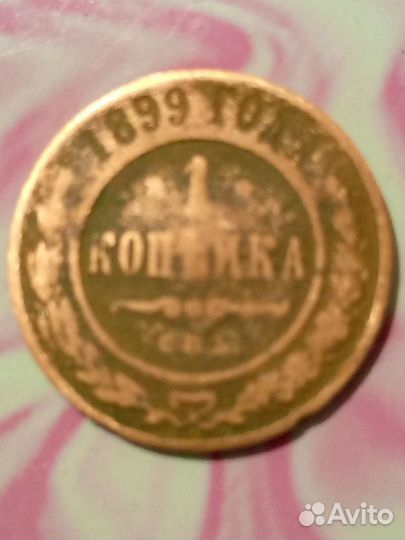 Монета 1899 г
