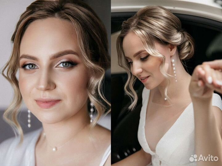 Свадебные и вечерние причёски, локоны, макияж