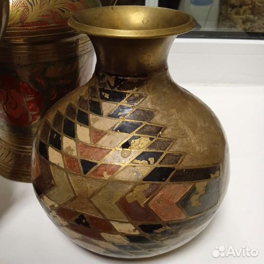 Кувшин ваза латунь Индия