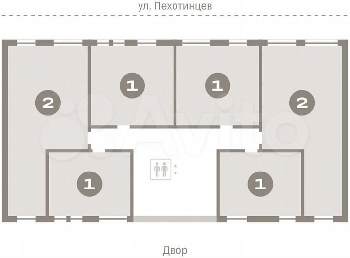 2-к. квартира, 70,3 м², 6/17 эт.