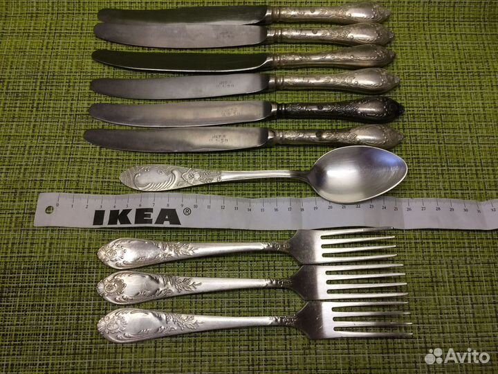 Мельхиор 10 предм, мнц 60-70 годы