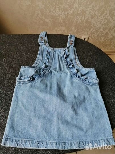 Сарафан джинсовый на девочку, размер 114-119см