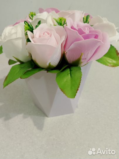 Букет из мыльных роз