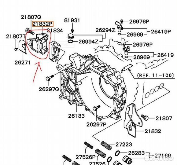 Кронштейн кпп Mitsubishi Outlander I 2.4 2005