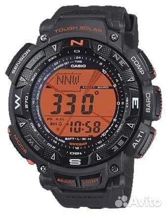 Серый ремешок для часов Casio PRG-240-8E