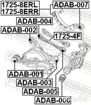 Тяга задн поперечная 1725-4F 1725-4F Febest