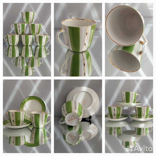 Редкие чайные пары /чашки фарфор Советской Украины