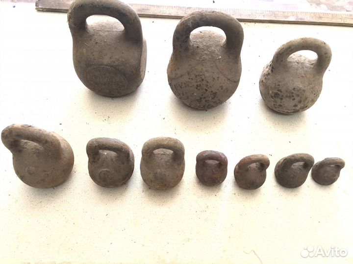 Старинные гирьки, гири