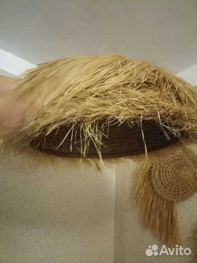 Абажур светильник бохо плетёный