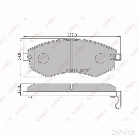 Lynxauto BD3607 Колодки тормозные дисковые перед