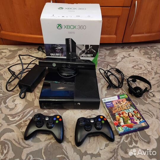 Xbox 360E, 500gb, Freeboot, Kinect, 2 дж