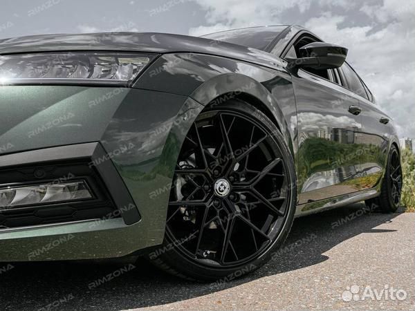 Литые диски HRE FF10 R19 на skoda Octavia