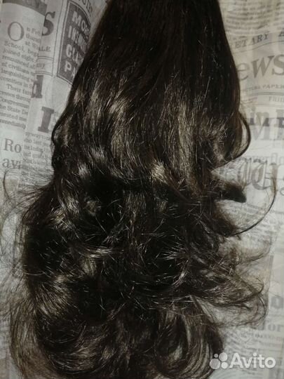 Волосы на заколка, хвост, новый