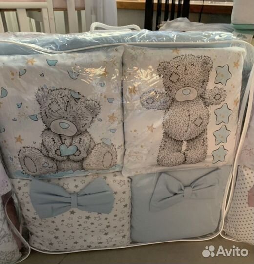 Комплет детских бортиков на кроватку «Мишки Тедди»