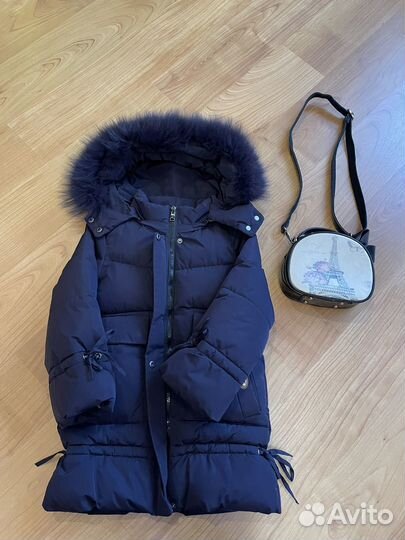 Пуховик зимний для девочки 128
