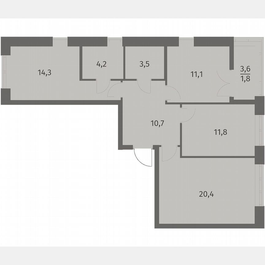3-к. квартира, 77,7 м², 7/11 эт.