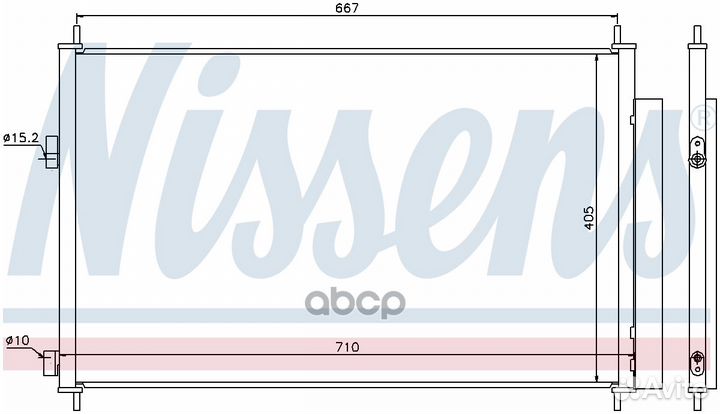 Радиатор кондиционера внешний 940021 Nissens