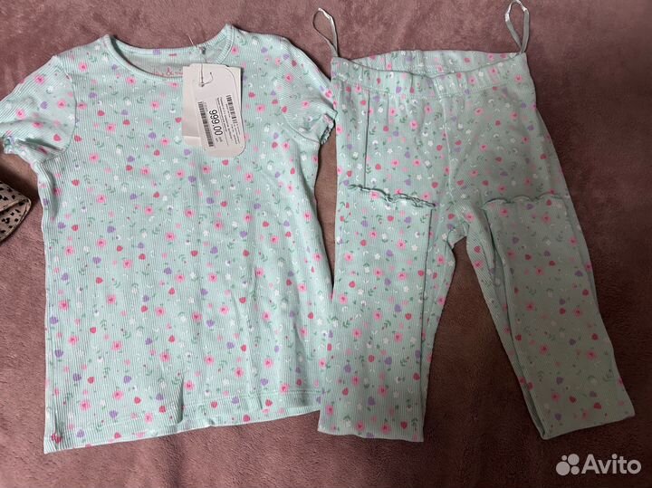 Пакет новой одежды для девочки 98