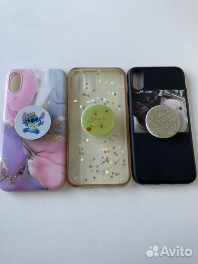 Чехол на iPhone 10 с попсокетом