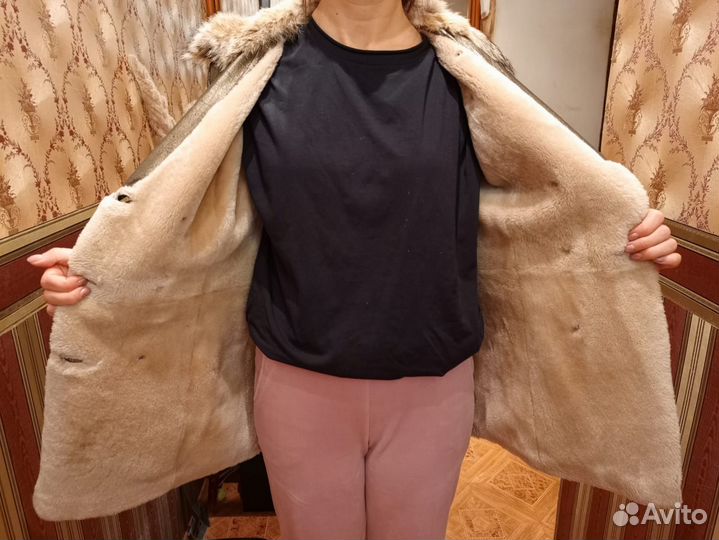 Женская кожаная дубленка