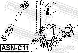 Вал карданный nissan tiida 05- рулевой ниж. ASN