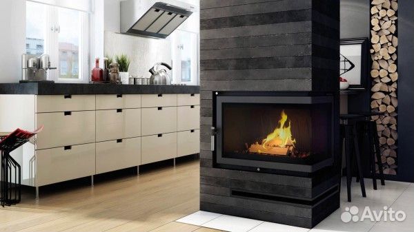 Каминная топка Kratki Oliwia/P/BS угловая справа