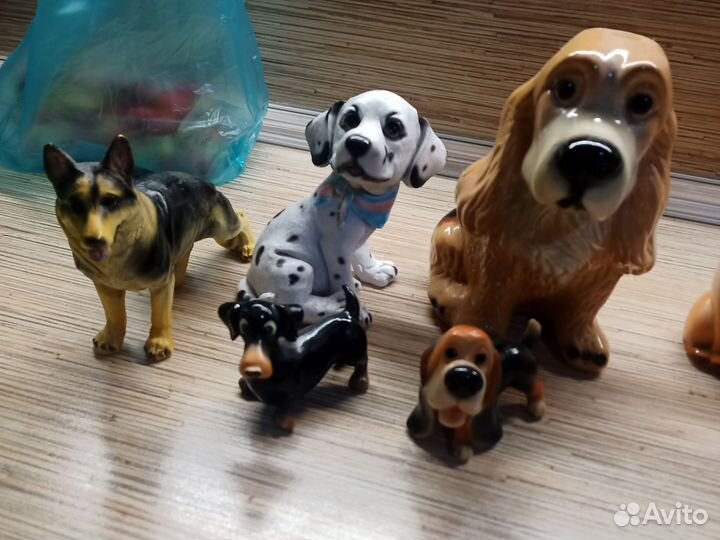 Статуэтки кошечки и собачки