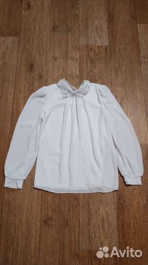 Блузка белая школьная 140