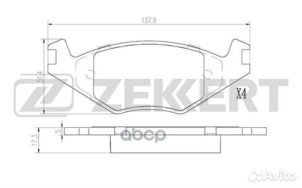 Колодки торм. диск. передн. Seat Cordoba 95- I