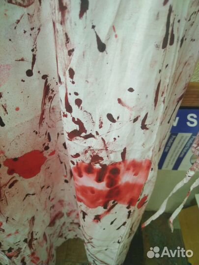 Медицинский халат на Хеллоуин ткань хлопок