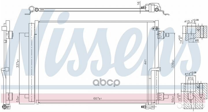 Радиатор кондиционера audi A8 10- 941050 Nis