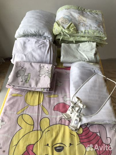 Матрац детский, одеяло, постельное бельё
