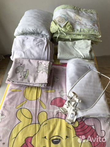 Матрац детский, одеяло, постельное бельё