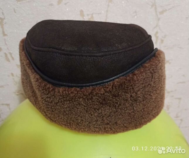 Шапка Кепка из натур. замши и меха. Зима