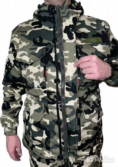 Камуфляжный костюм горка 8 демисезонный на флисе