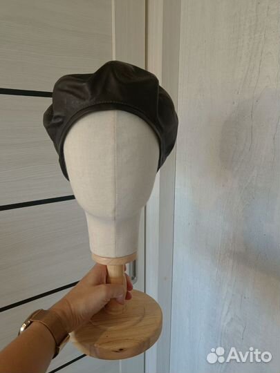 Кожаный берет 56-57