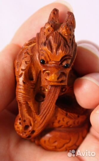 Статуэтка Дракон - Нэцкэ из Дерева Самшит ru*59