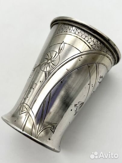 Стакан / стопка, серебро 84 проба 57 гр., 90 мл