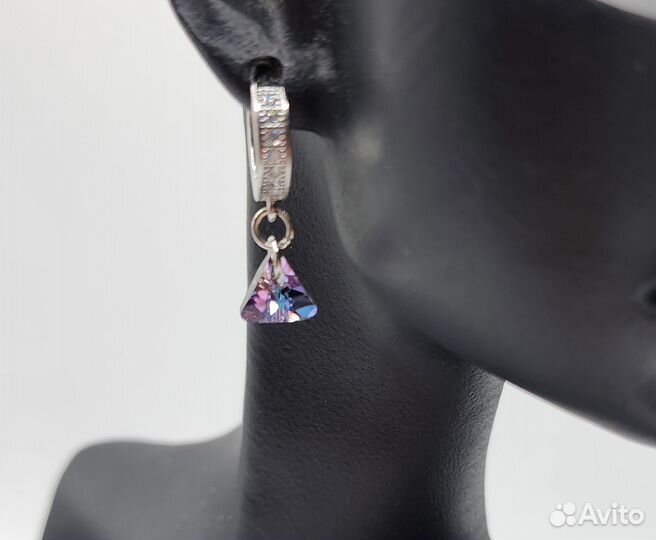 Серьги с кристаллами swarovski