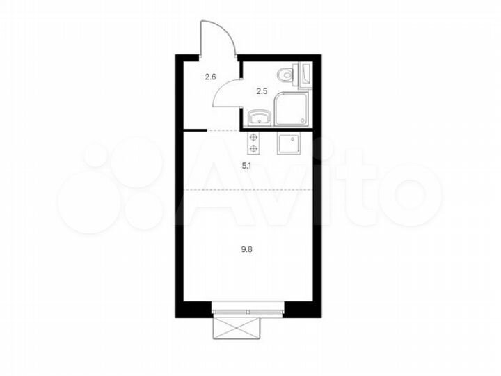 Квартира-студия, 20 м², 22/33 эт.