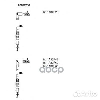 BR-206M200 к-кт проводов VW Multivan/Sharan, S
