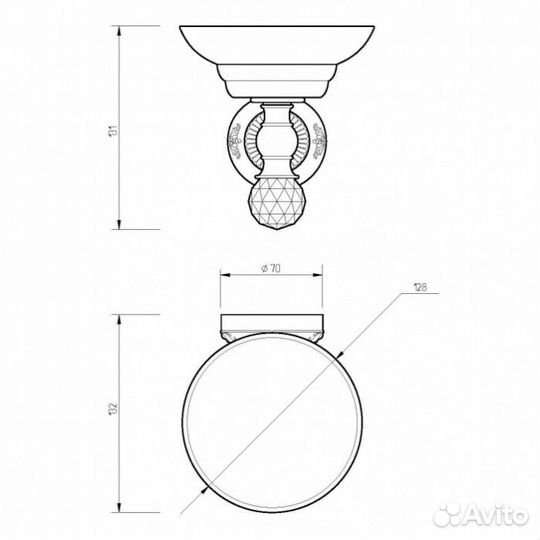 Мыльница Migliore Cristalia 16790 хром