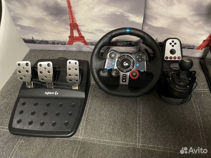 Руль Logitech g29+педали+шифтер g25