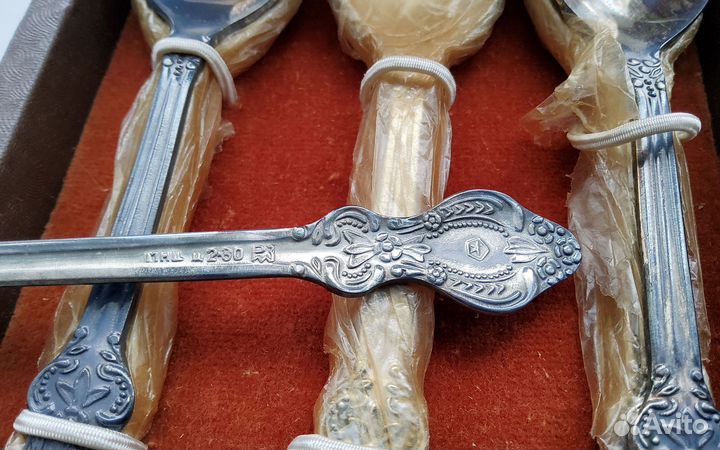 Набор чайных ложек мельхиор СССР. 12 шт