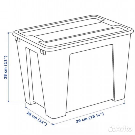 Samla Крышка для контейнера 11/22 л икеа IKEA