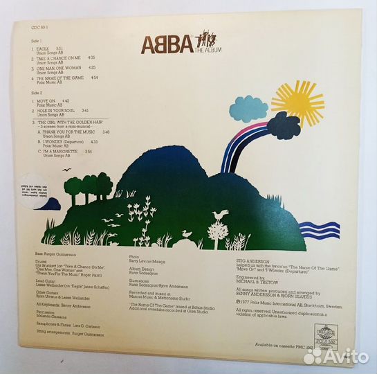Винтажная виниловая пластинка abba The Album (Swed