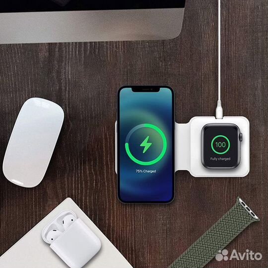 Беспроводное зарядное устройство 2в1 Watch Apple