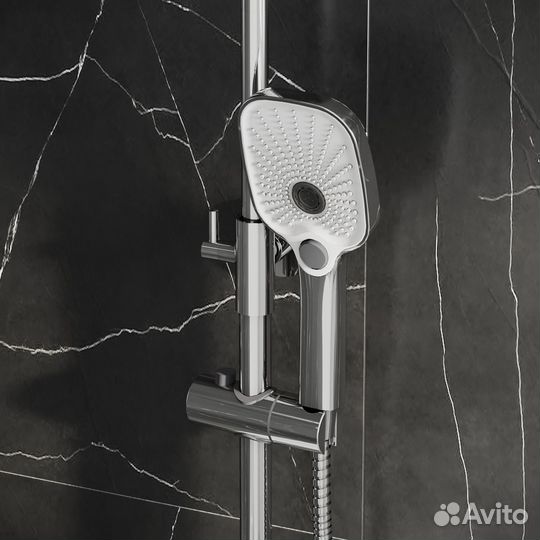 Душ. стойка с верх. душем хром глянц. Pragma 500