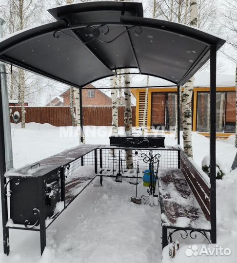 Мангал с крышей