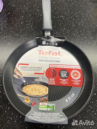 Сковорода блинная tefal 25 см новая